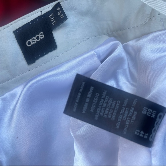 ASOS GENUINE LEATHER HIGH WASIT PENCIL SKIRT - Picture 9 of 9